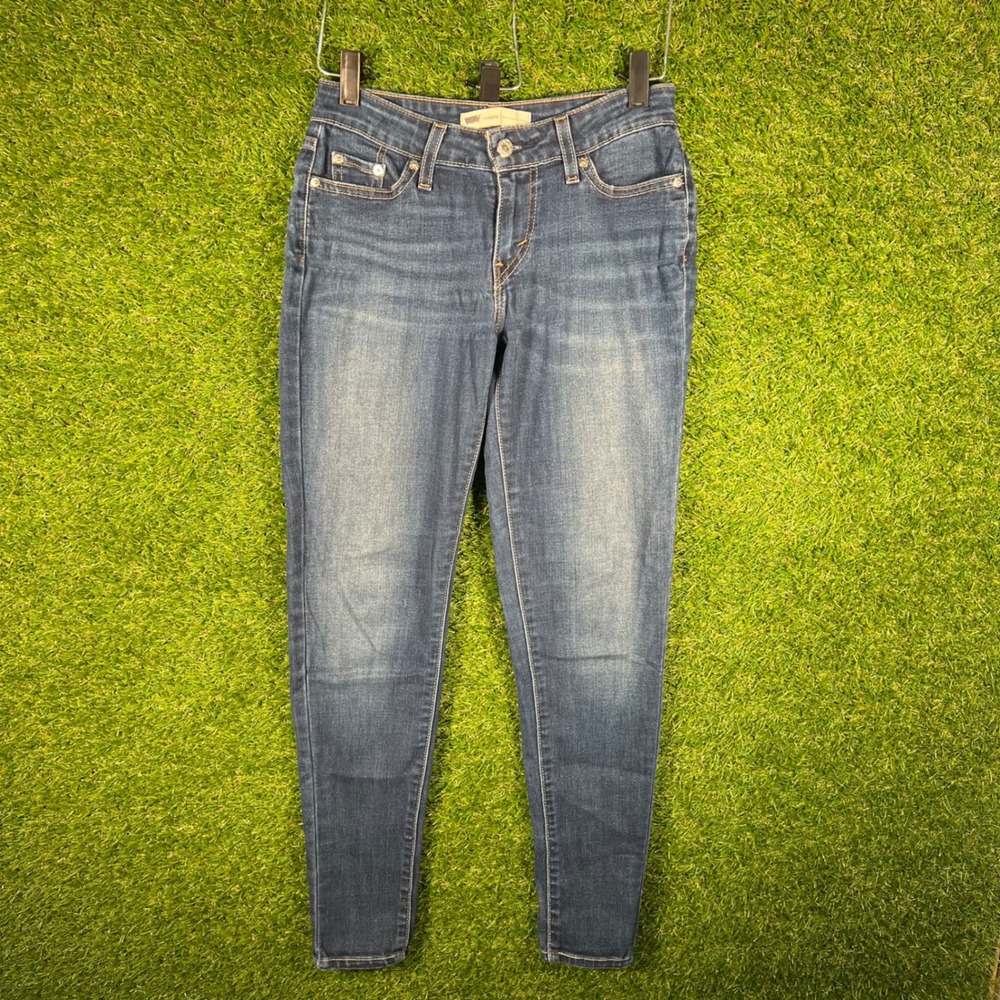 Levis 711 Skinny Jeans Womens 26x30 Medium Wash Blue Denim